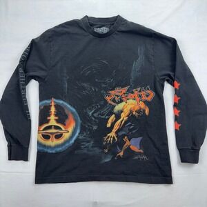 Travis Scott Utopia Tour Til Further Notice Long Sleeve Graphic T-Shirt L Black